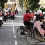 Trauben und Weinfest Grevenmacher:Fahrrad-Showband Crescendo, Opende – Niederlande