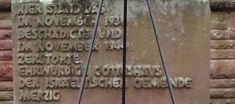 Gedenktafel in Merzig in der Synagogenstraße