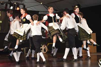  Viel Applaus gab es u. a. für die Darbietungen der Winzertanzgruppe sowie für die Auftritte der Kinder- und Jugendtanzgruppe. Foto: Werner Neujoks