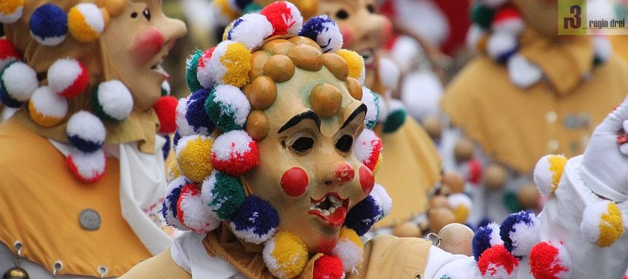 Ehinger Kügele auf dem Narrenumzug in Pfullendorf 2020.