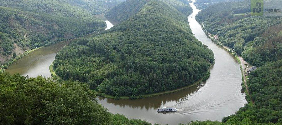 Blick auf die Saarschleife vom Aussichspunkt Cloef (Orscholz). Foto: regiodrei/hb