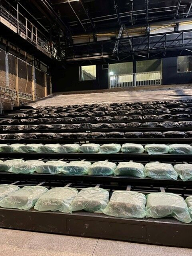 Die Ausziehtribüne im Wechselwerk bietet knapp 300 Sitzplätze in aufsteigenden Reihen. Bildquelle: Stadt Trier